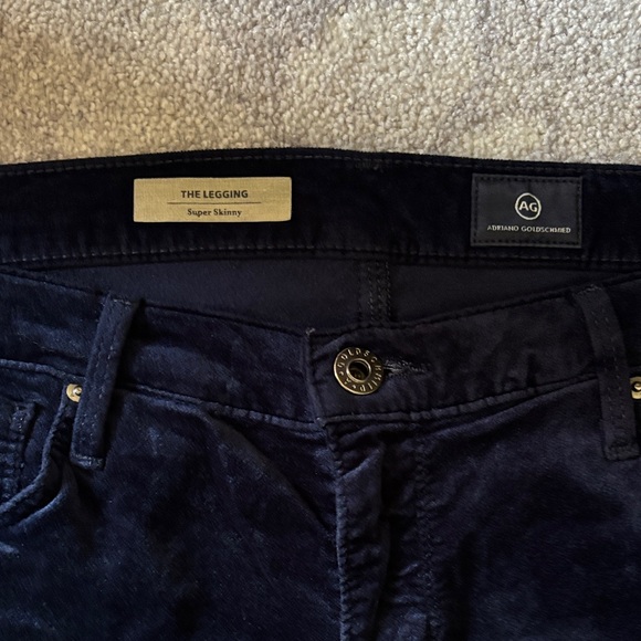 AG Navy Velvet Pants - Picture 2 of 4